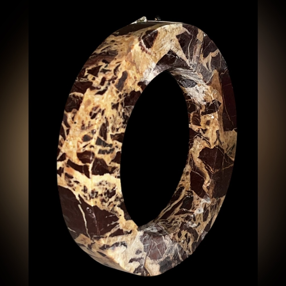 Threshold Marble Link Decoration Brown and Tan